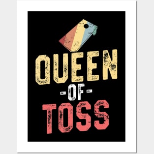 Queen of Toss Funny Cornhole Gift 4th of July Posters and Art